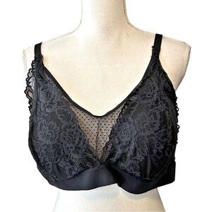 Maurice’s Wireless Lace Convertible Back Bralette Women’s SZ‎ 2X in Black